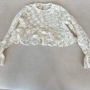 Size 11 to 12 white lace Zara top.